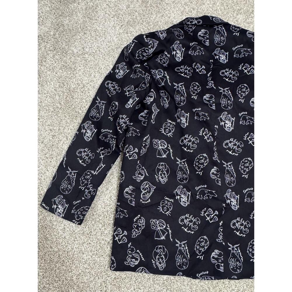 Dressed in LALA Black Zodiac Astrology Graphic Blazer Jacket Celestial Sz Medium - Picture 5 of 9